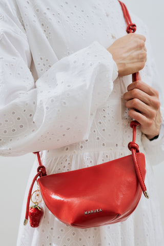 Elora Tie-Detail Bag Strawberry