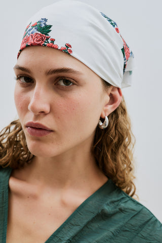 Patterned Satin Scarf Dahlia