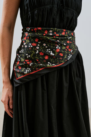 Patterned Satin Scarf Ditsy