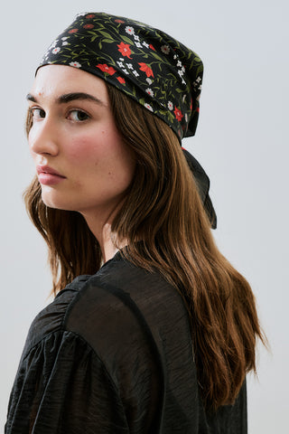 Patterned Satin Scarf Ditsy