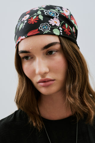 Patterned Satin Scarf Lora