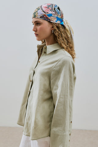 Patterned Satin Scarf Guel