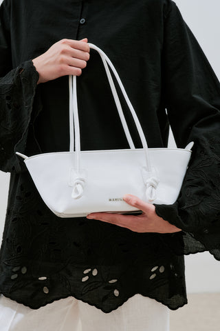 Bonnie Tie-Detail Bag Marshmallow