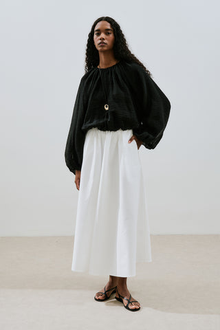 Ruffled Premium Skirt Ecru