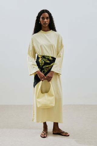 Long Oversized Dress Soft Yellow