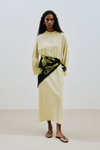 Long Oversized Dress Soft Yellow