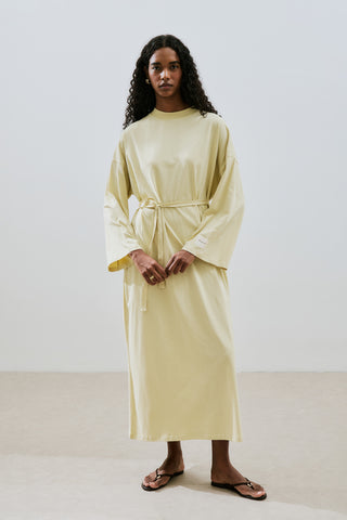 Long Oversized Dress Soft Yellow