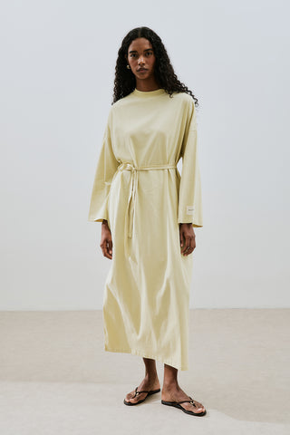 Long Oversized Dress Soft Yellow