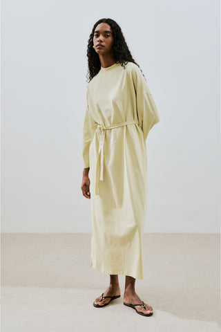 Long Oversized Dress Soft Yellow