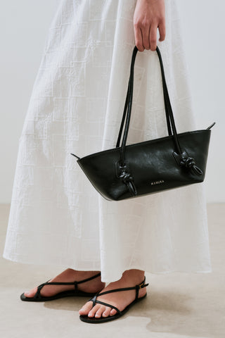 Bonnie Tie-Detail Bag Black Truffle
