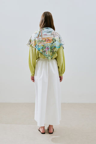 Patterned Satin Scarf Summer Holiday