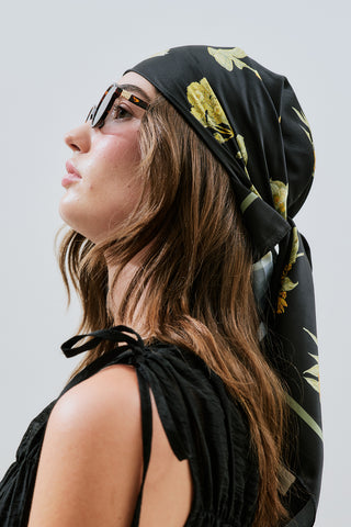 Patterned Satin Scarf Aloha