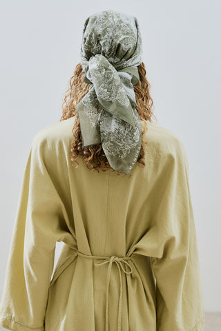 Patterned Cotton Scarf Agatha Beige