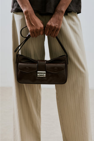 Hondae Buckle Bag Dark Brown
