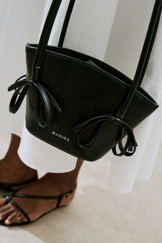 Sandy Bow Mini Bag Black Truffle