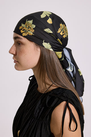 Patterned Satin Scarf Aloha