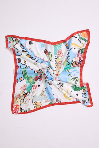 Patterned Satin Scarf Summer