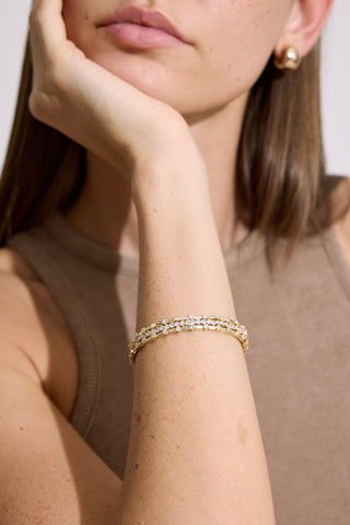 Triple Row Zircon Cuff Standard
