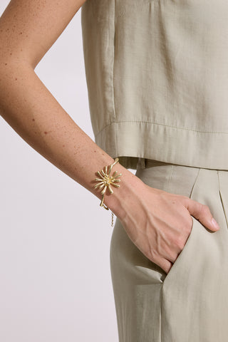 Floral Chain Bracelet Gold