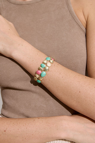 Color Block Bracelet Gold