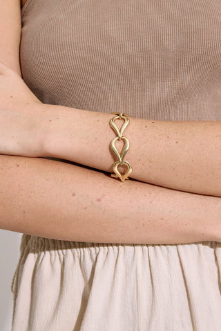 Teardrop Design Bracelet Gold