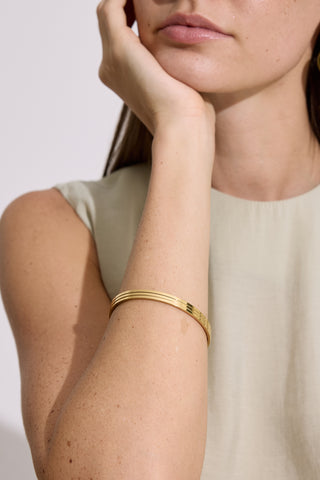 Three Piece Bangle Set Gold