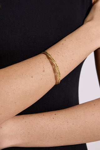 Twisted Spiral Cuff Gold