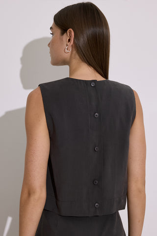 Modal Sleeveless Top Anthracite