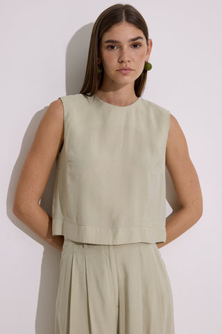 Modal Sleeveless Top Pistachio