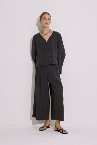 Modal Wide Sleeve Blouse Anthracite