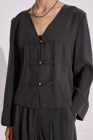 Modal Wide Sleeve Blouse Anthracite