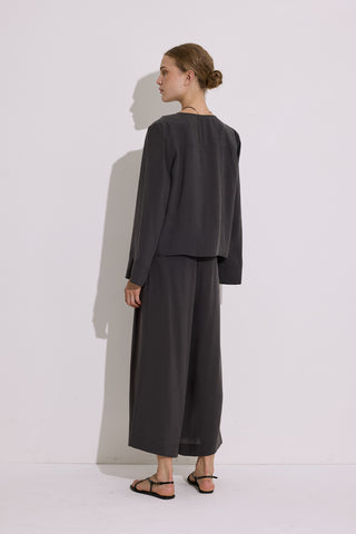 Modal Wide Sleeve Blouse Anthracite