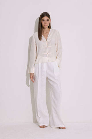 Modal Wide Sleeve Blouse Ecru