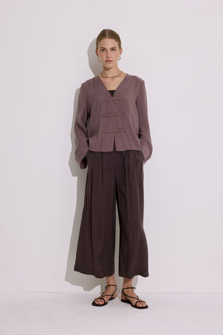 Modal Wide Sleeve Blouse Dusty Rose