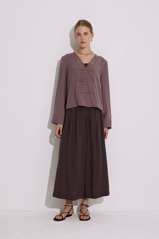 Modal Wide Sleeve Blouse Dusty Rose