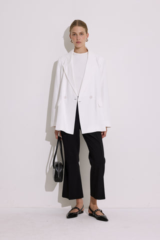 Natural Fabric Blazer Ecru