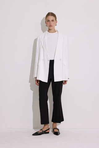 Natural Fabric Blazer Ecru