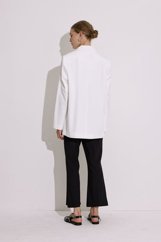 Natural Fabric Blazer Ecru