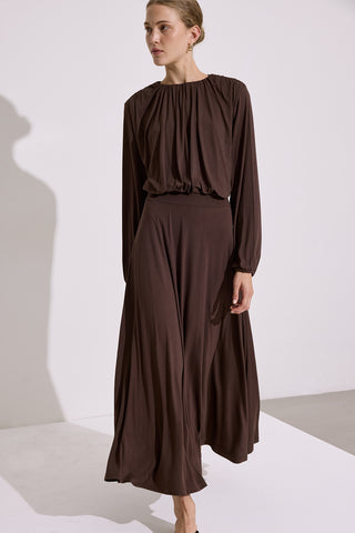 Draped Skirt Brown