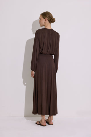Draped Skirt Brown