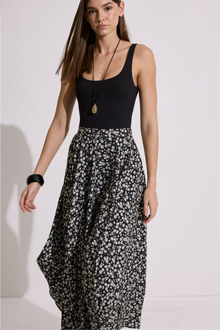 Patterned Flared Skirt Daisy