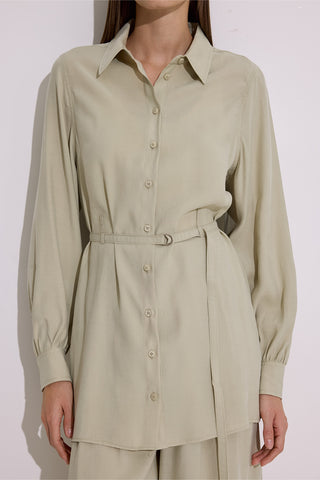 Modal Belted Shirt Pistachio