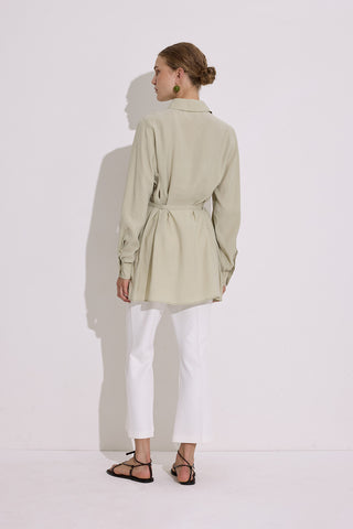 Modal Belted Shirt Pistachio