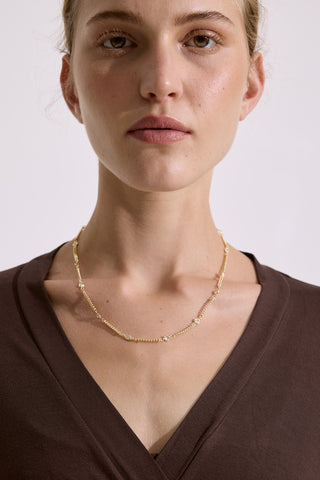Minimal Zircon Bead Necklace Standard