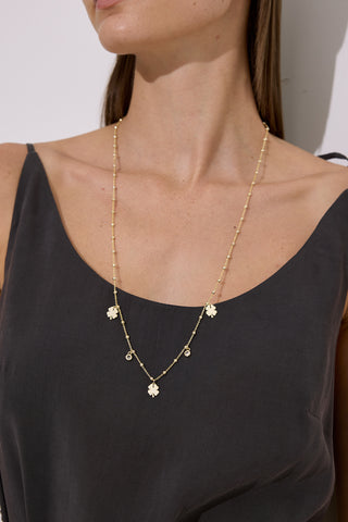 Minimal Clover Bead Necklace Standard