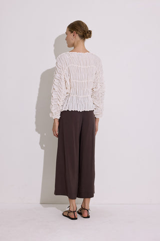 Crinkled Blouse Ecru