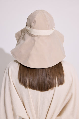 Corded Wide‑Brim Hat Beige