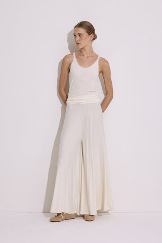 Relaxed Draped Trousers Pearl