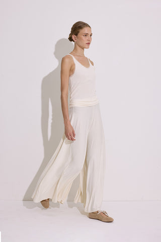 Relaxed Draped Trousers Pearl