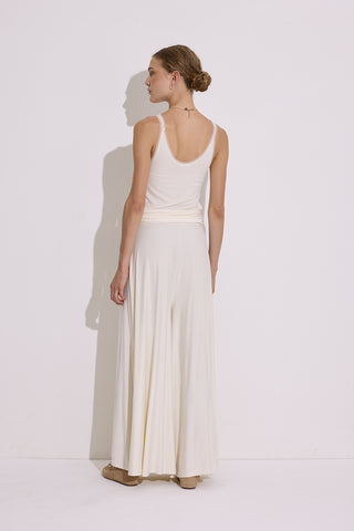 Relaxed Draped Trousers Pearl